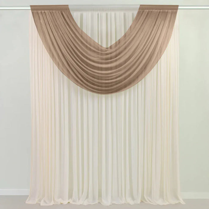4 ft x 5 ft Sheer Chiffon Valance Curtain Backdrop Drapery Panel