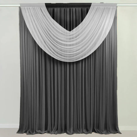 4 ft x 5 ft Sheer Chiffon Valance Curtain Backdrop Drapery Panel