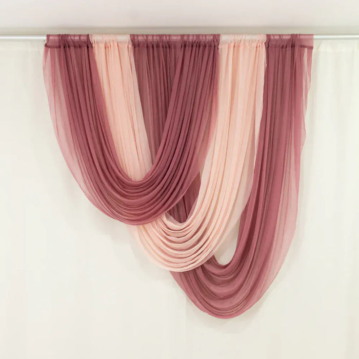 4 ft x 6 ft Sheer Chiffon Valance Curtain Backdrop Drapery Panel