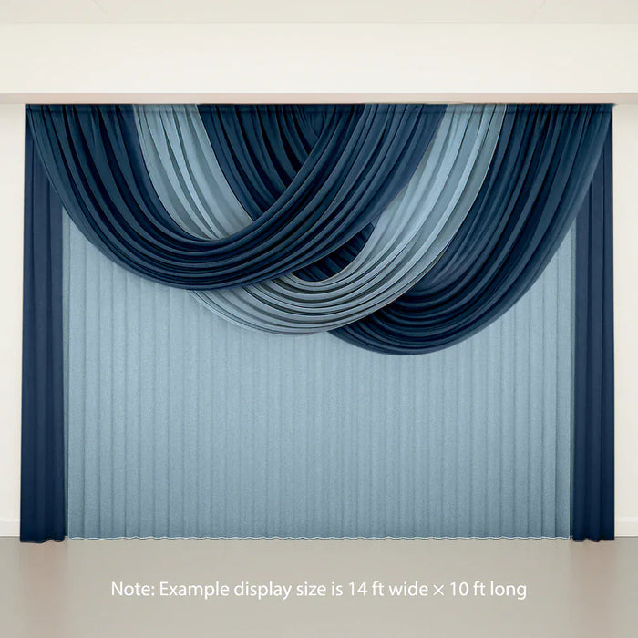 4 ft x 6 ft Sheer Chiffon Valance Curtain Backdrop Drapery Panel