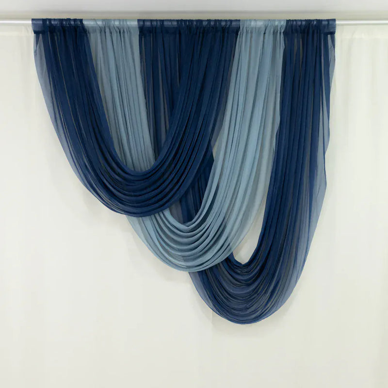 4 ft x 6 ft Sheer Chiffon Valance Curtain Backdrop Drapery Panel