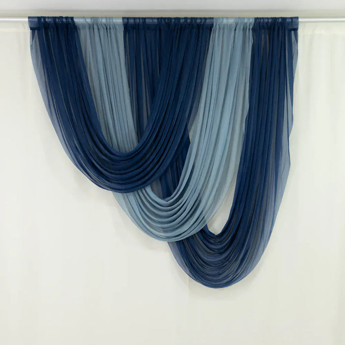 4 ft x 6 ft Sheer Chiffon Valance Curtain Backdrop Drapery Panel