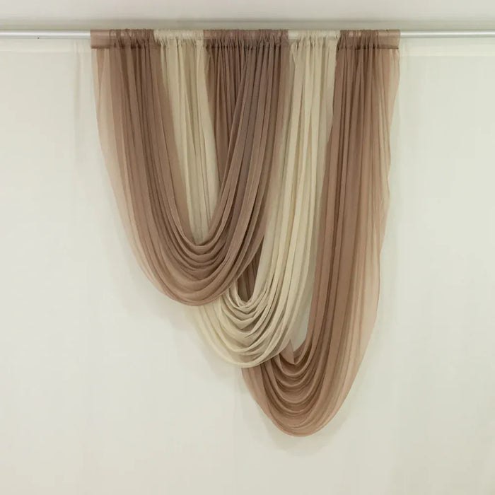 4 ft x 6 ft Sheer Chiffon Valance Curtain Backdrop Drapery Panel