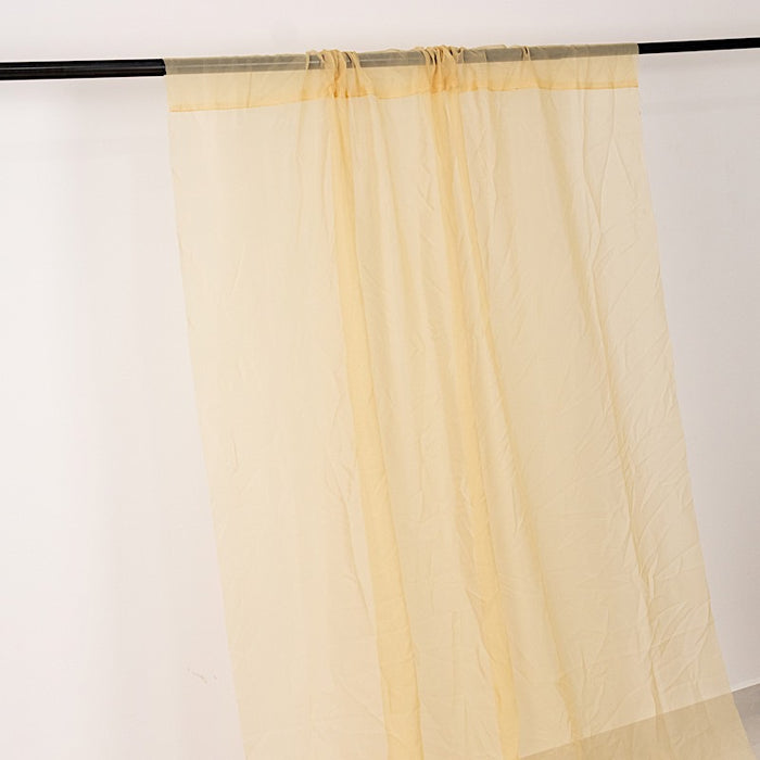 5ft x 32ft Premium Chiffon Sheer Backdrop Curtain Panel Ceiling Drape