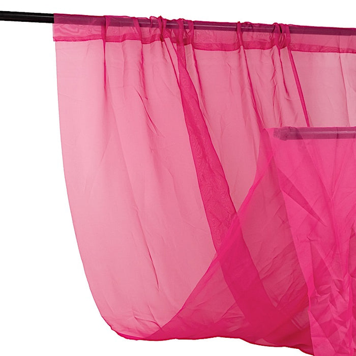 5ft x 32ft Premium Chiffon Sheer Backdrop Curtain Panel Ceiling Drape