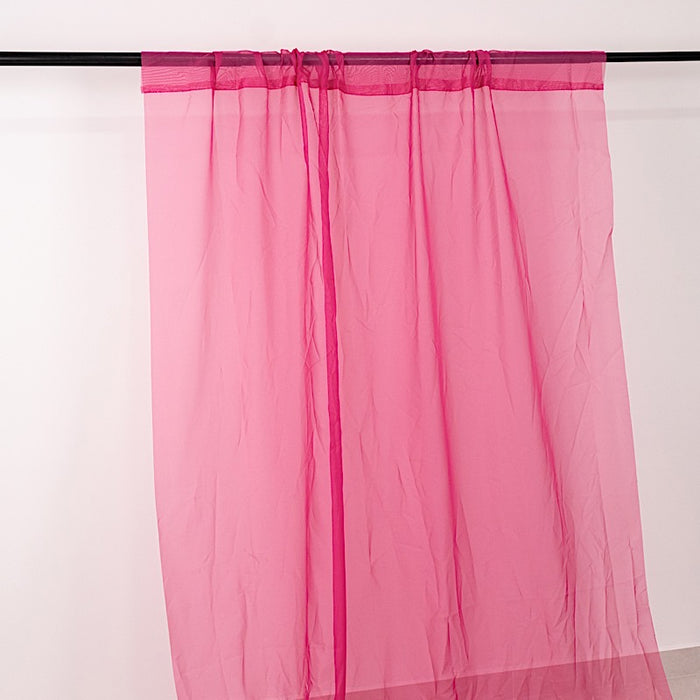 5ft x 32ft Premium Chiffon Sheer Backdrop Curtain Panel Ceiling Drape