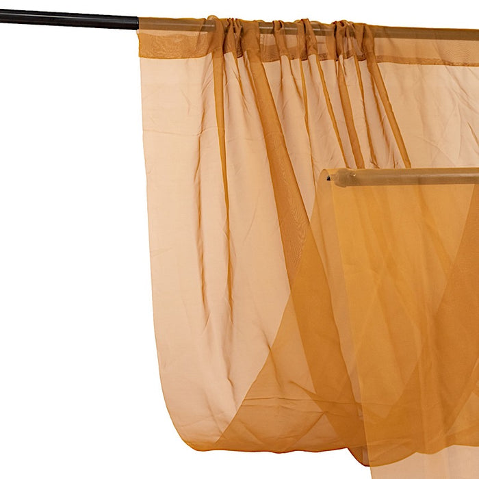 5ft x 32ft Premium Chiffon Sheer Backdrop Curtain Panel Ceiling Drape