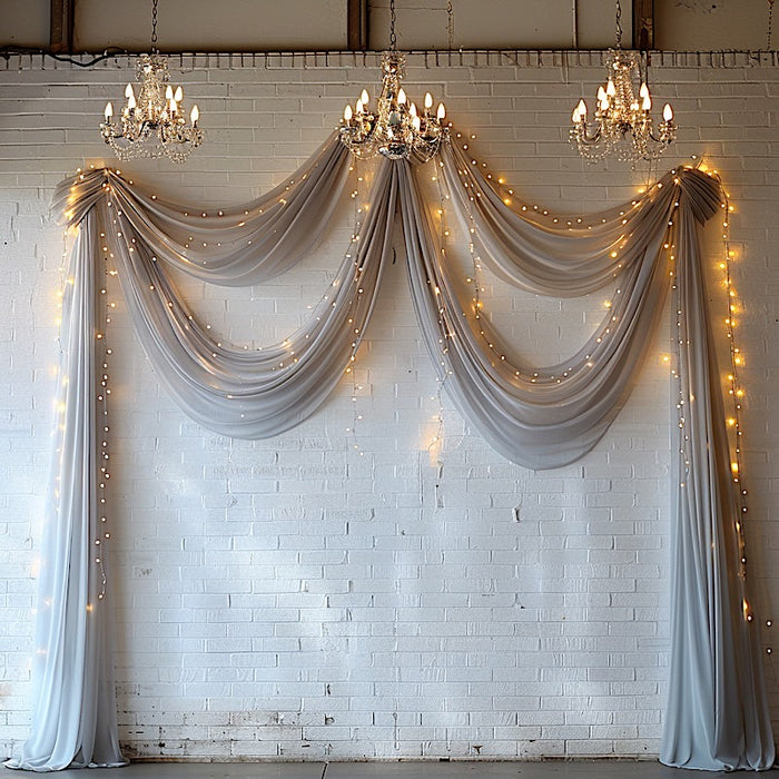 5ft x 32ft Premium Chiffon Sheer Backdrop Curtain Panel Ceiling Drape