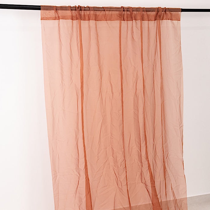 5ft x 32ft Premium Chiffon Sheer Backdrop Curtain Panel Ceiling Drape