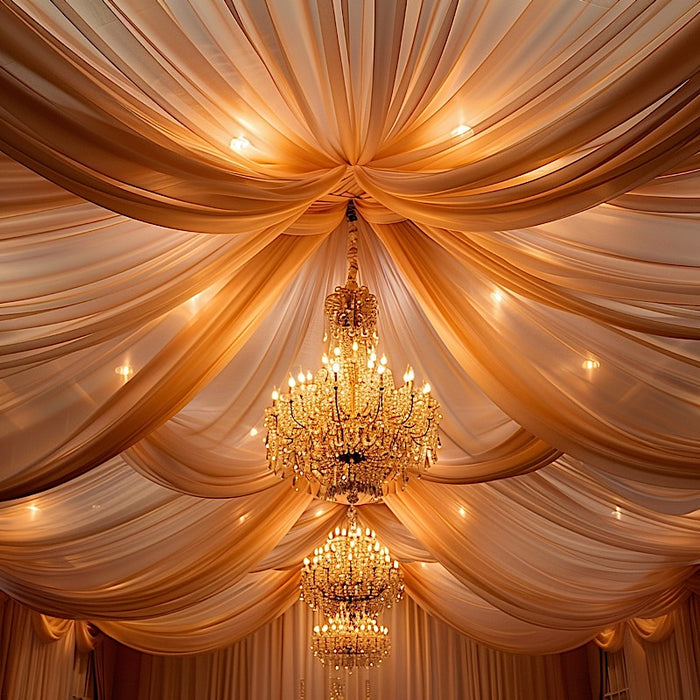 5ft x 32ft Premium Chiffon Sheer Backdrop Curtain Panel Ceiling Drape