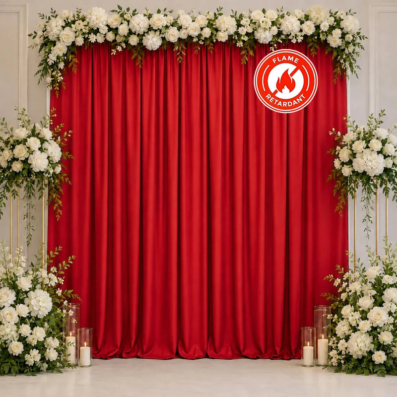 10 ft x 10 ft Polyester Backdrop Curtain Drape Panel with Rod Pocket