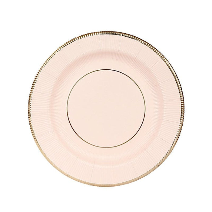 25 Round 13" Disposable Paper Charger Plates with Metallic Rim