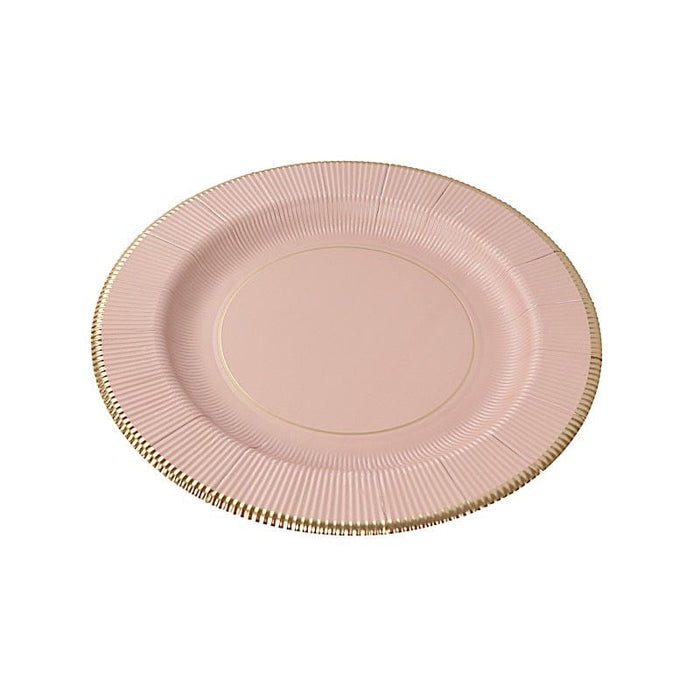 25 Round 13" Disposable Paper Charger Plates with Metallic Rim