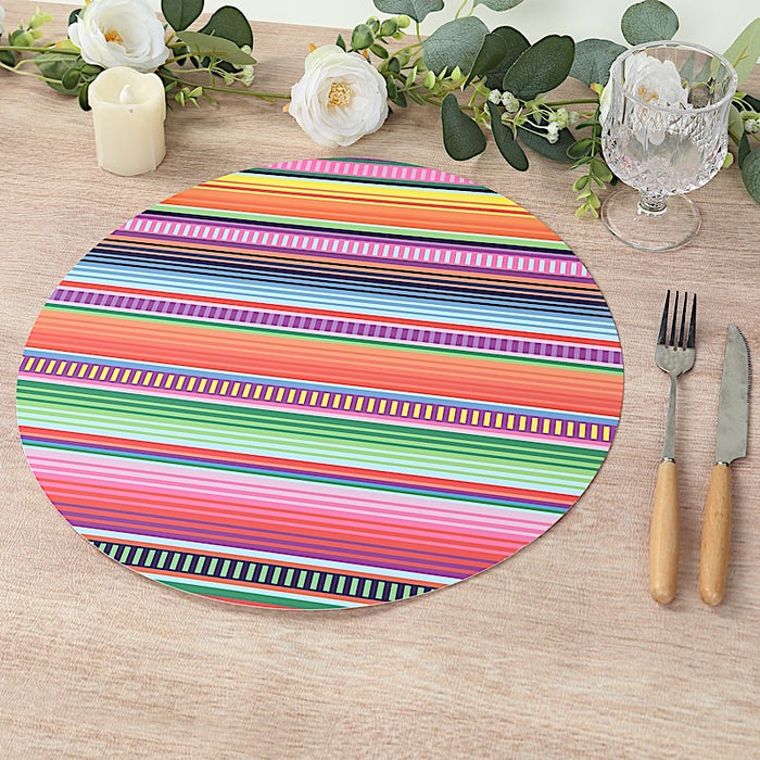 10 Mexican Serape Fiesta Paper Placemats - Assorted