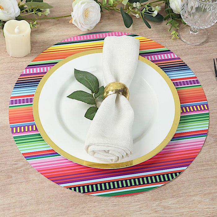 10 Mexican Serape Fiesta Paper Placemats - Assorted