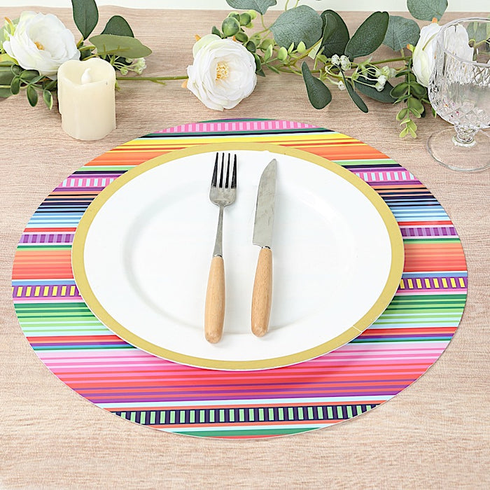 10 Mexican Serape Fiesta Paper Placemats - Assorted