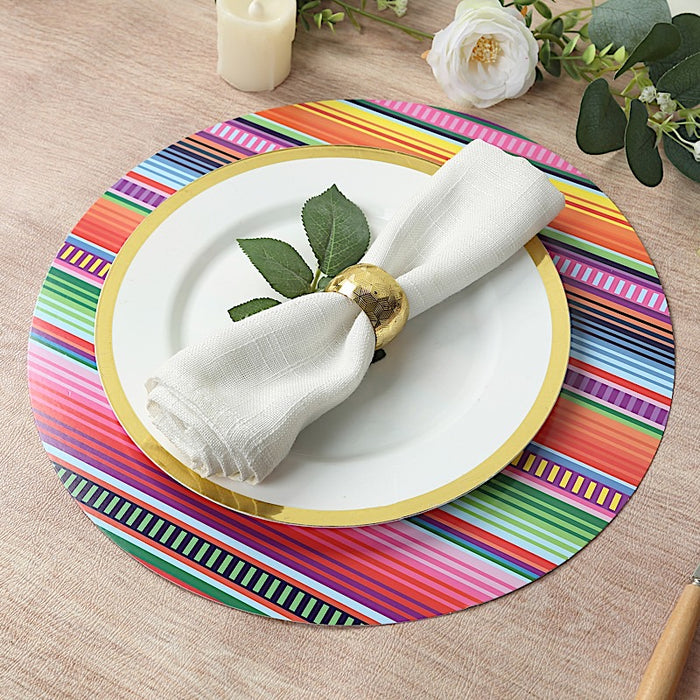 10 Mexican Serape Fiesta Paper Placemats - Assorted