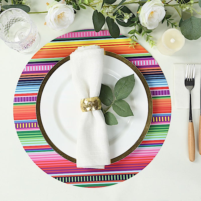 10 Mexican Serape Fiesta Paper Placemats - Assorted