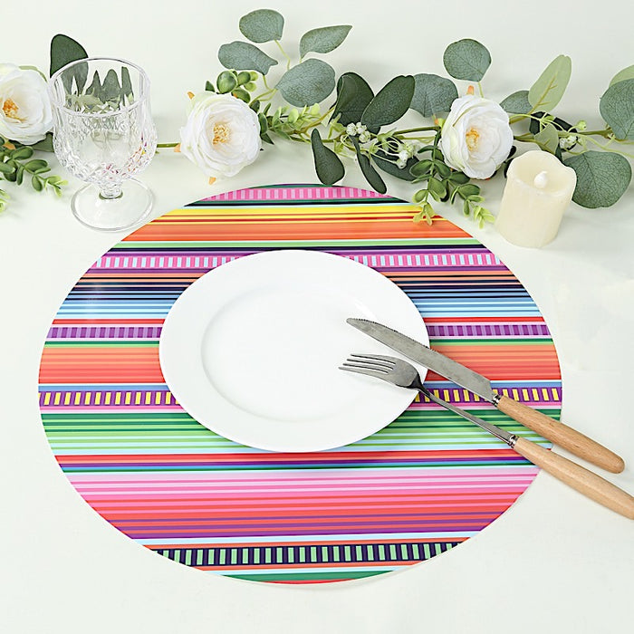 10 Mexican Serape Fiesta Paper Placemats - Assorted