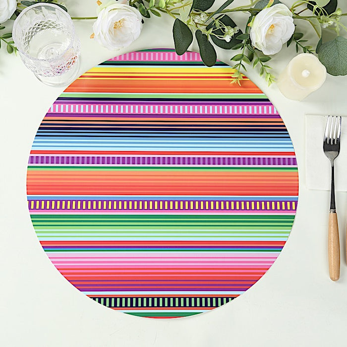 10 Mexican Serape Fiesta Paper Placemats - Assorted