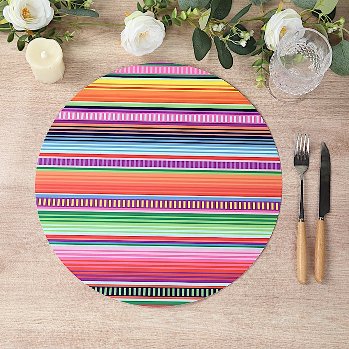 10 Mexican Serape Fiesta Paper Placemats - Assorted