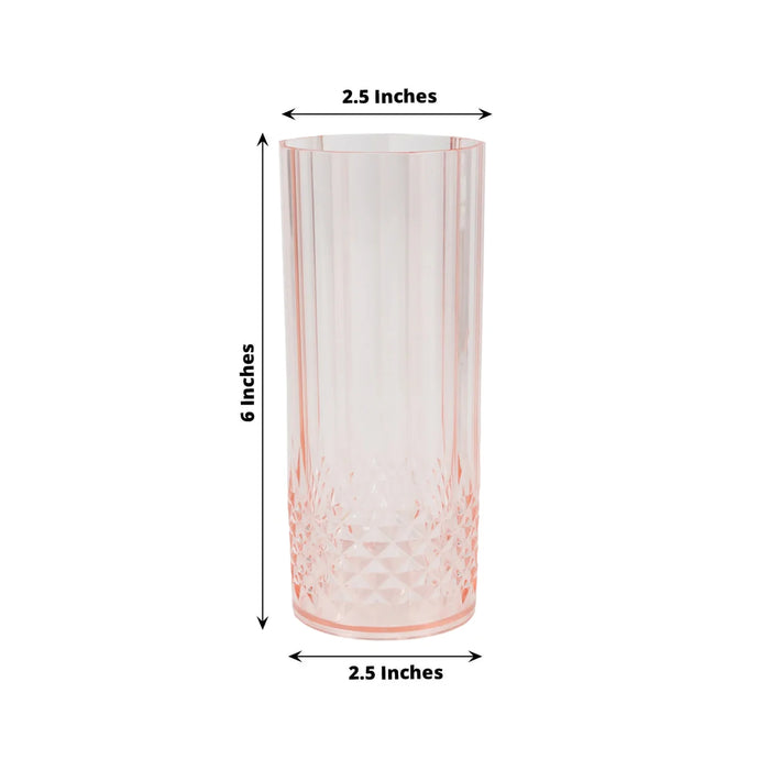 6 pcs 14 oz Crystal Plastic Drinking Glasses - Disposable Tableware