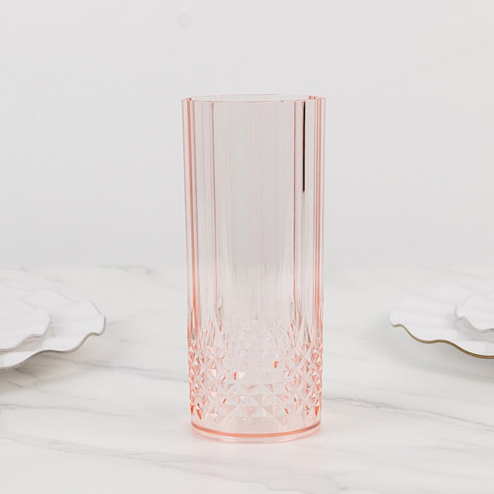 6 pcs 14 oz Crystal Plastic Drinking Glasses - Disposable Tableware