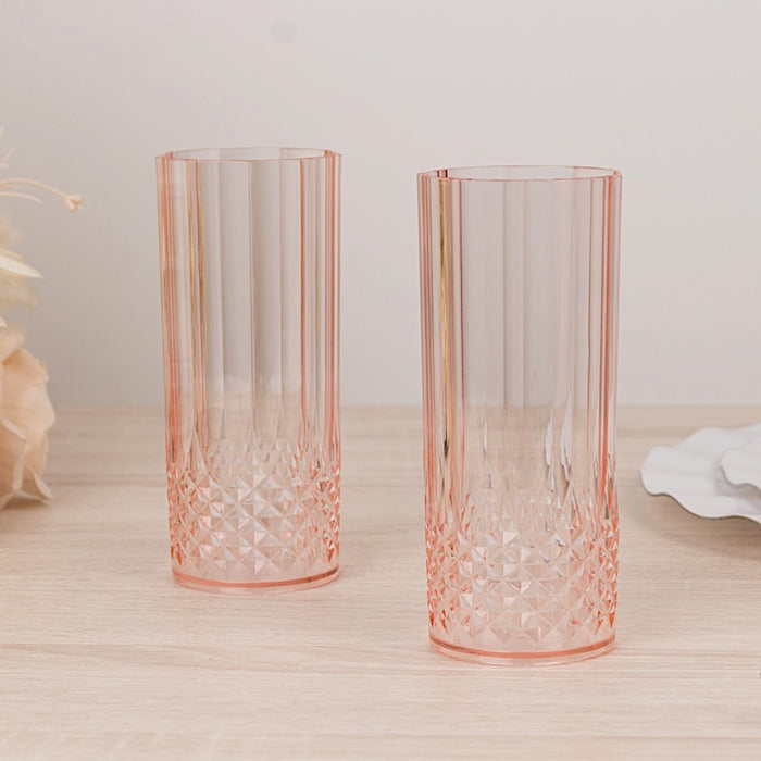 6 pcs 14 oz Crystal Plastic Drinking Glasses - Disposable Tableware