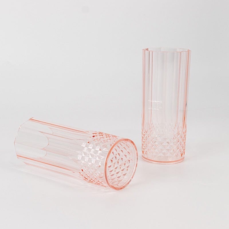 6 pcs 14 oz Crystal Plastic Drinking Glasses - Disposable Tableware