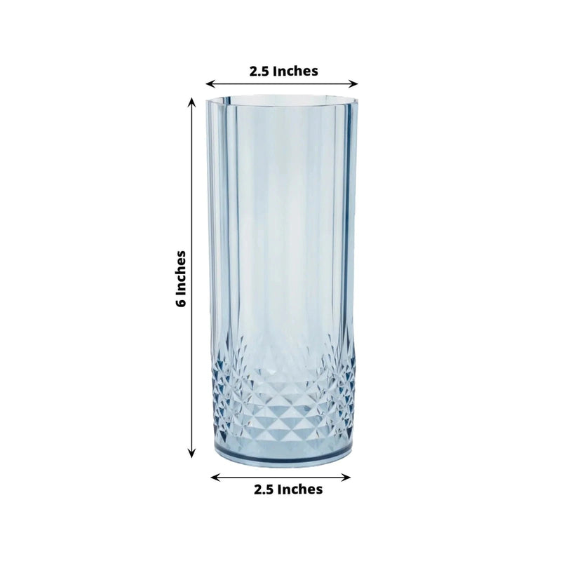 6 pcs 14 oz Crystal Plastic Drinking Glasses - Disposable Tableware