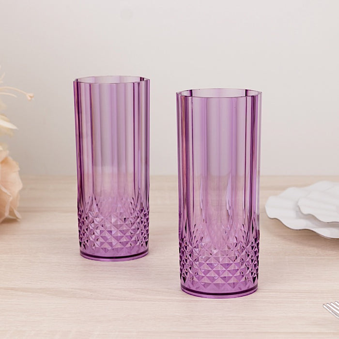 6 pcs 14 oz Crystal Plastic Drinking Glasses - Disposable Tableware