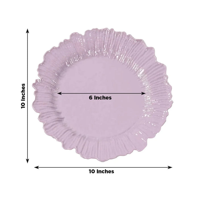 20 pcs 10" wide Plastic  Plates with Reef Desig - Disposable Tableware