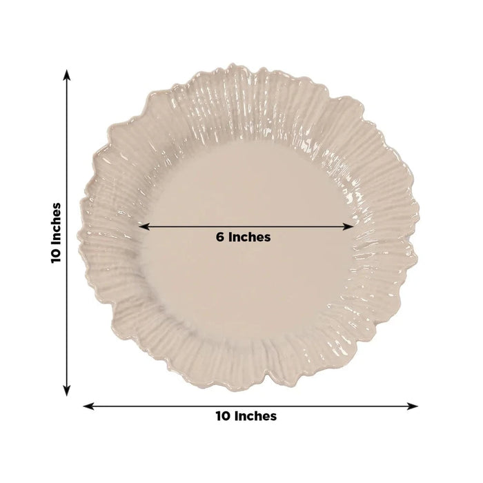 20 pcs 10" wide Plastic  Plates with Reef Desig - Disposable Tableware