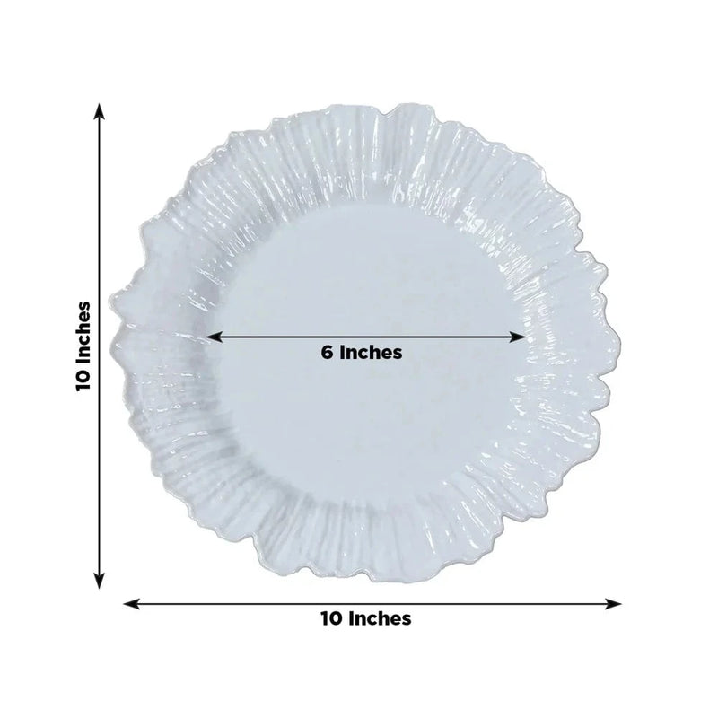 20 pcs 10" wide Plastic  Plates with Reef Desig - Disposable Tableware