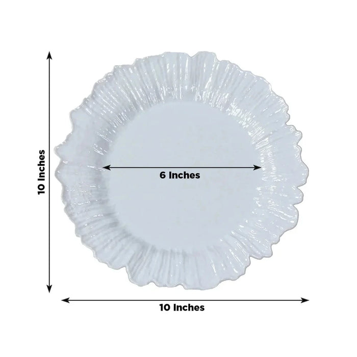 20 pcs 10" wide Plastic  Plates with Reef Desig - Disposable Tableware