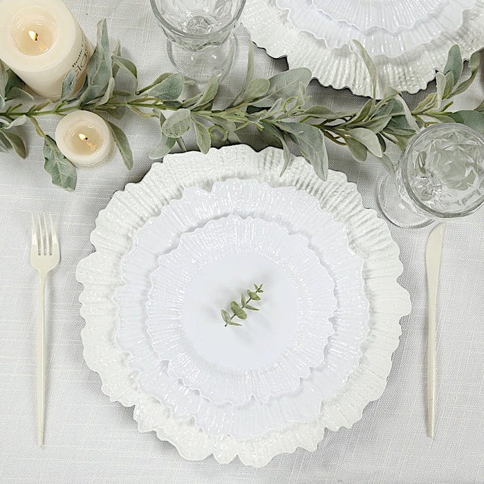 20 pcs 10" wide Plastic  Plates with Reef Desig - Disposable Tableware