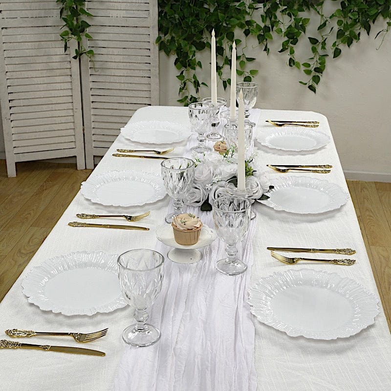 20 pcs 10" wide Plastic  Plates with Reef Desig - Disposable Tableware