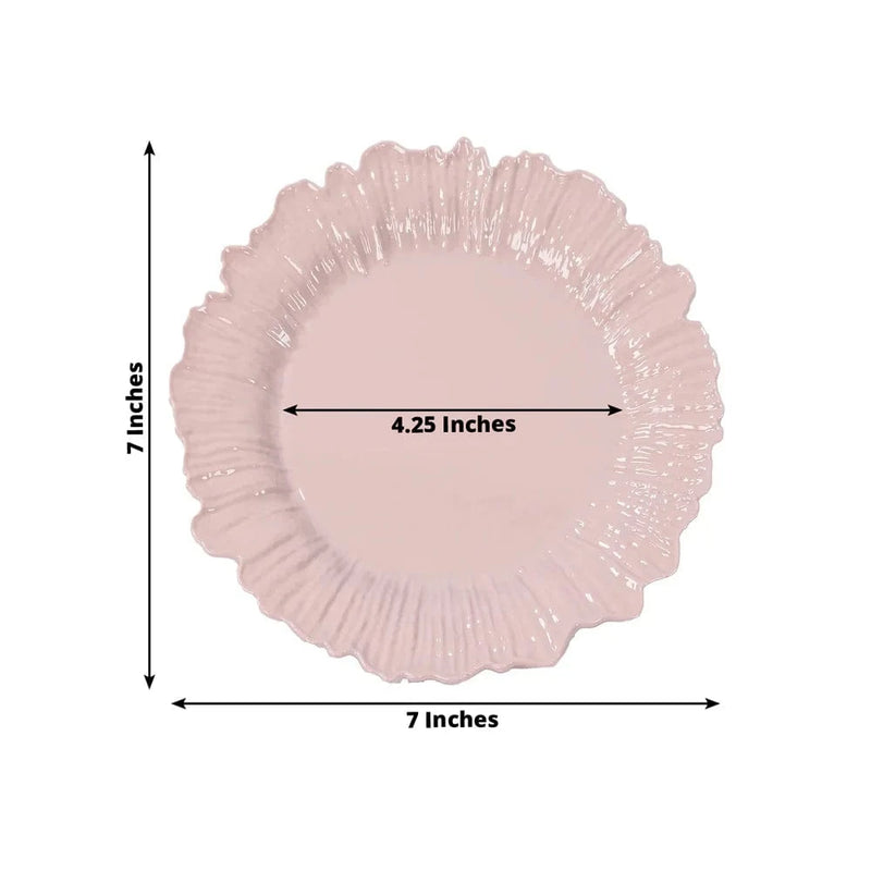 20 pcs 7" wide Plastic  Plates with Reef Desig - Disposable Tableware