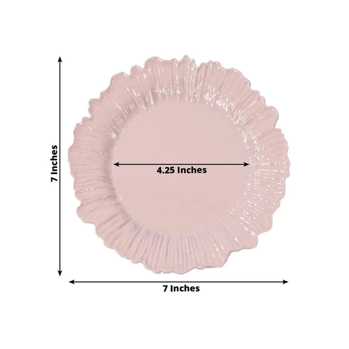 20 pcs 7" wide Plastic  Plates with Reef Desig - Disposable Tableware