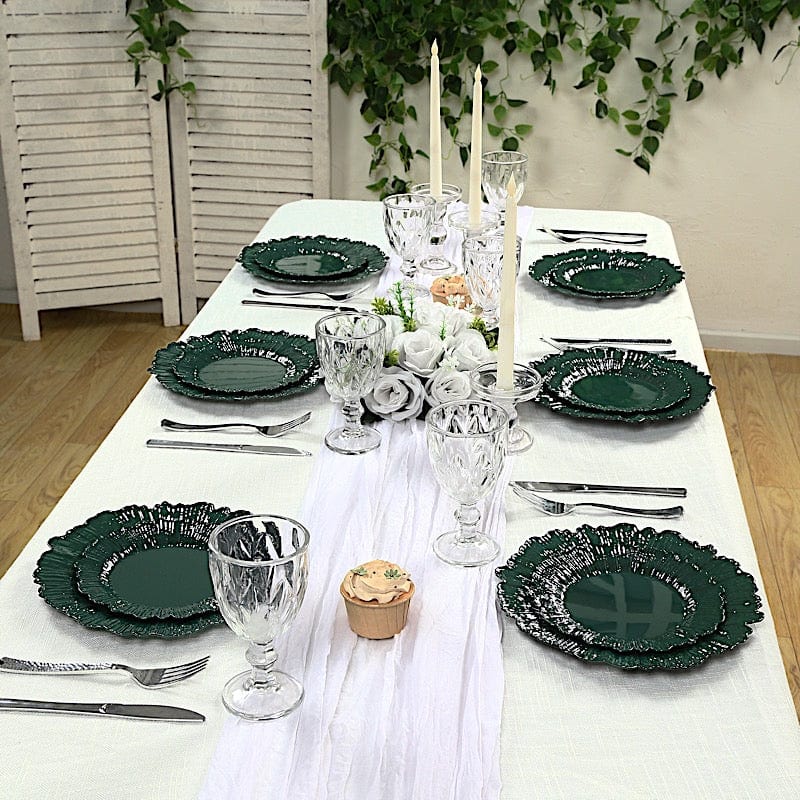 20 pcs 7" wide Plastic  Plates with Reef Desig - Disposable Tableware