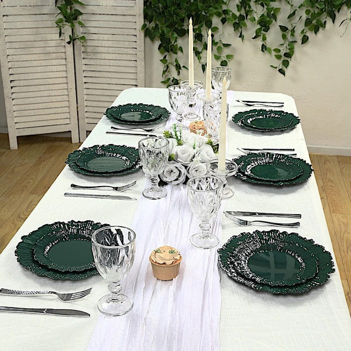 20 pcs 7" wide Plastic  Plates with Reef Desig - Disposable Tableware