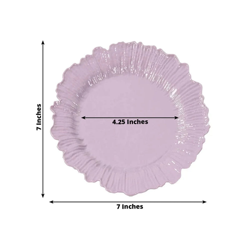 20 pcs 7" wide Plastic  Plates with Reef Desig - Disposable Tableware