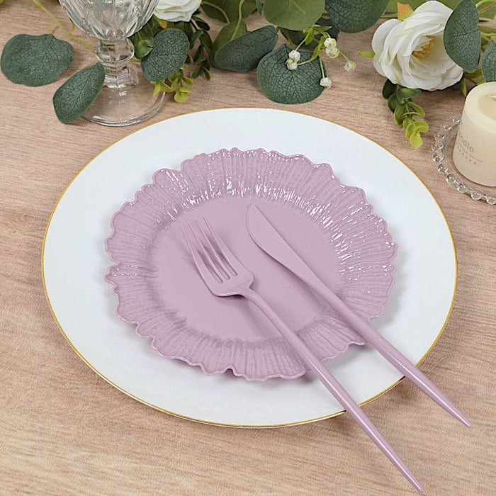 20 pcs 7" wide Plastic  Plates with Reef Desig - Disposable Tableware