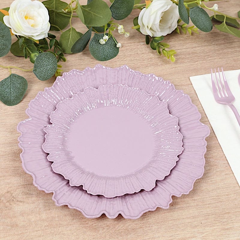 20 pcs 7" wide Plastic  Plates with Reef Desig - Disposable Tableware
