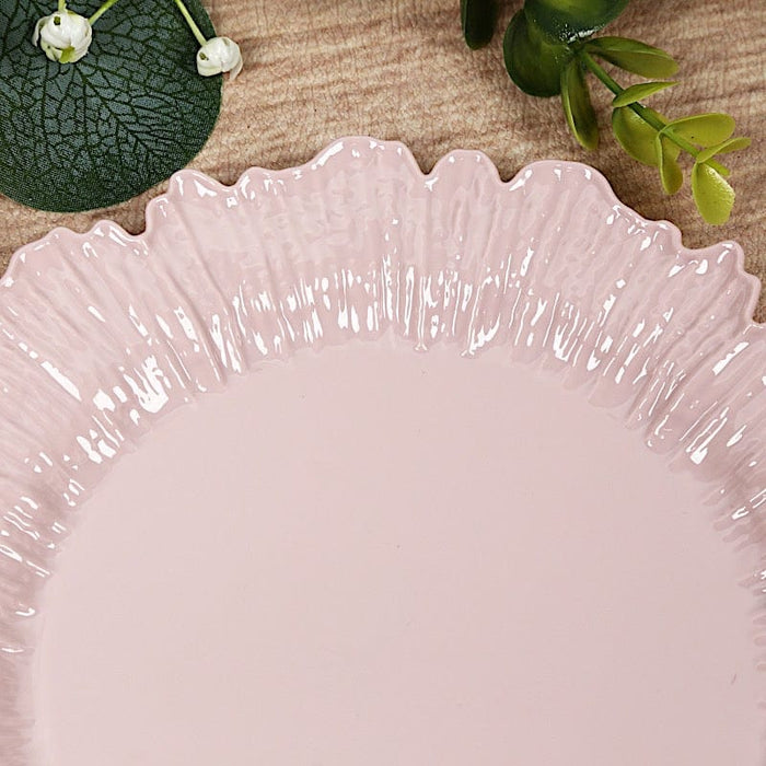 20 pcs 7" wide Plastic  Plates with Reef Desig - Disposable Tableware