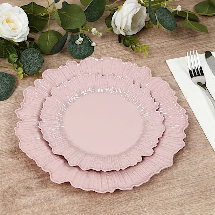20 pcs 7" wide Plastic  Plates with Reef Desig - Disposable Tableware