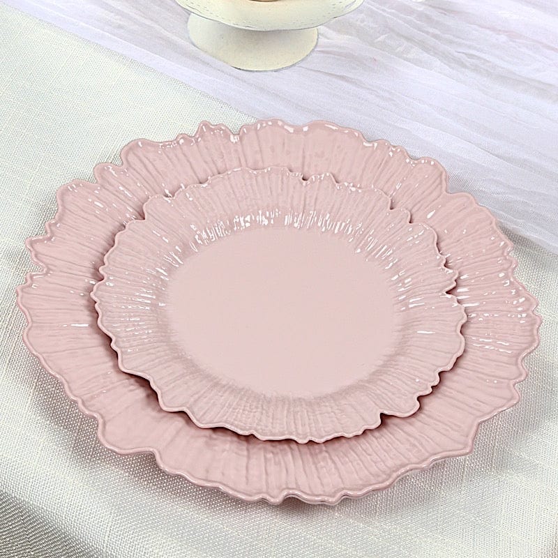 20 pcs 7" wide Plastic  Plates with Reef Desig - Disposable Tableware