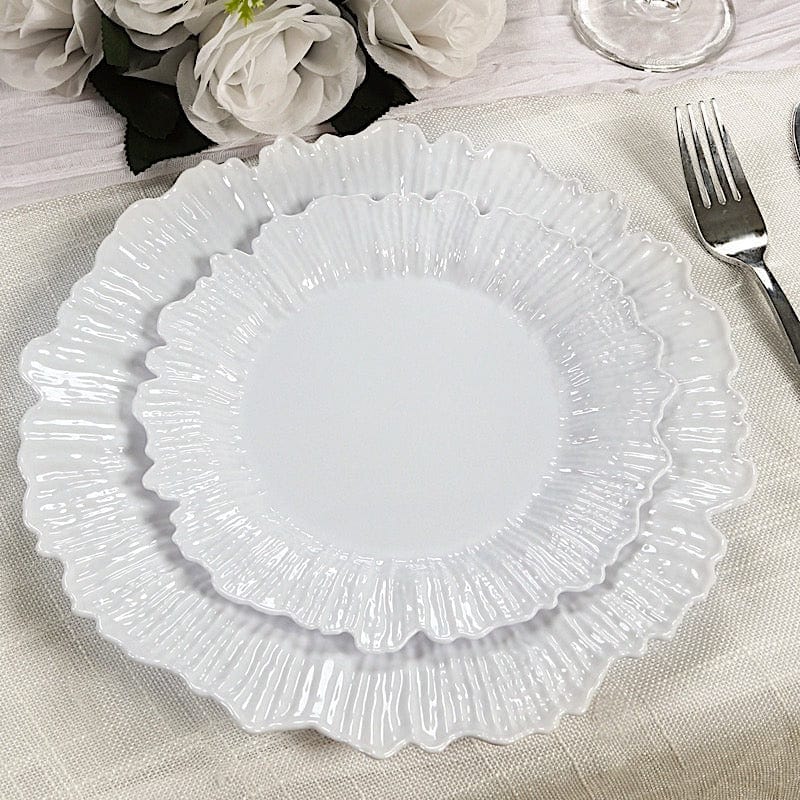 20 pcs 7" wide Plastic  Plates with Reef Desig - Disposable Tableware