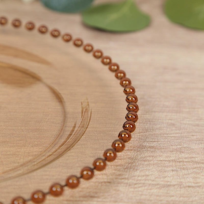 10 Round Plastic Salad Dinner Plates with Beaded Rim - Disposable Tableware