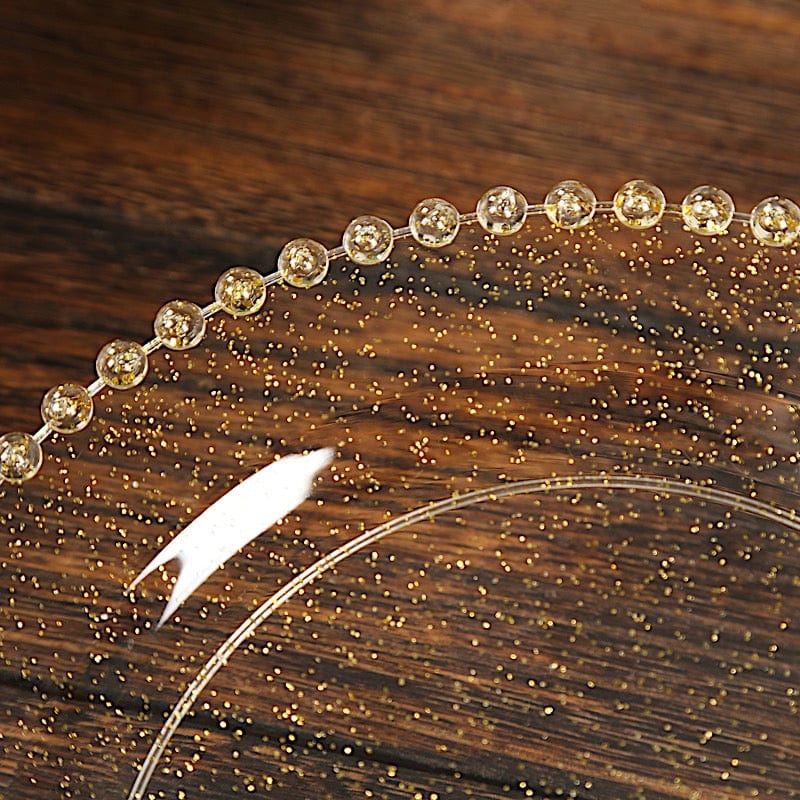 10 Round Plastic Salad Dinner Plates with Beaded Rim - Disposable Tableware